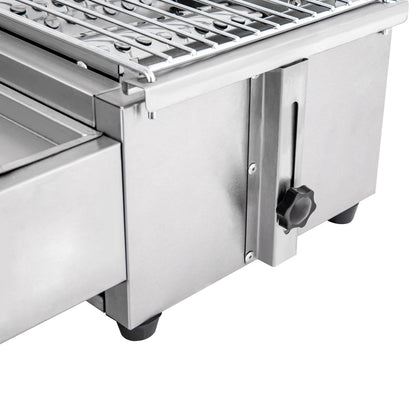 Tragbarer Tisch-Gasgrill mit 4 Brennern, Edelstahl, rauchfrei, für Camping und Innen-/Außenbereiche