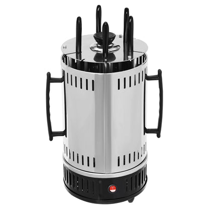 Vertikaler Elektrogrill mit Drehspieß, 1000 W, 5/6 Spieße, rauchfrei, automatische Rotation