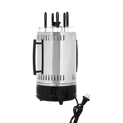 Vertikaler Elektrogrill mit Drehspieß, 1000 W, 5/6 Spieße, rauchfrei, automatische Rotation