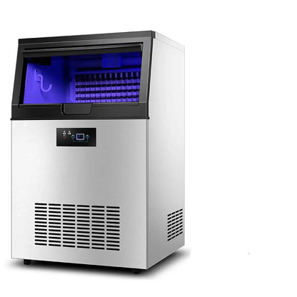 Gewerbliche Eiswürfelmaschine 60 kg/24 h, Edelstahl, leiser Betrieb, 220 V