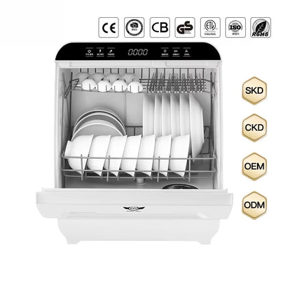 Intelligenter freistehender Mini-Geschirrspüler, tragbares Arbeitsplattenmodell mit App-Steuerung
