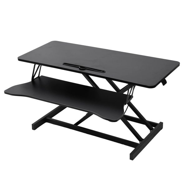 Verstellbarer Stehpult-Konverter – Höhenverstellbarer Schreibtischaufsatz Schwarz